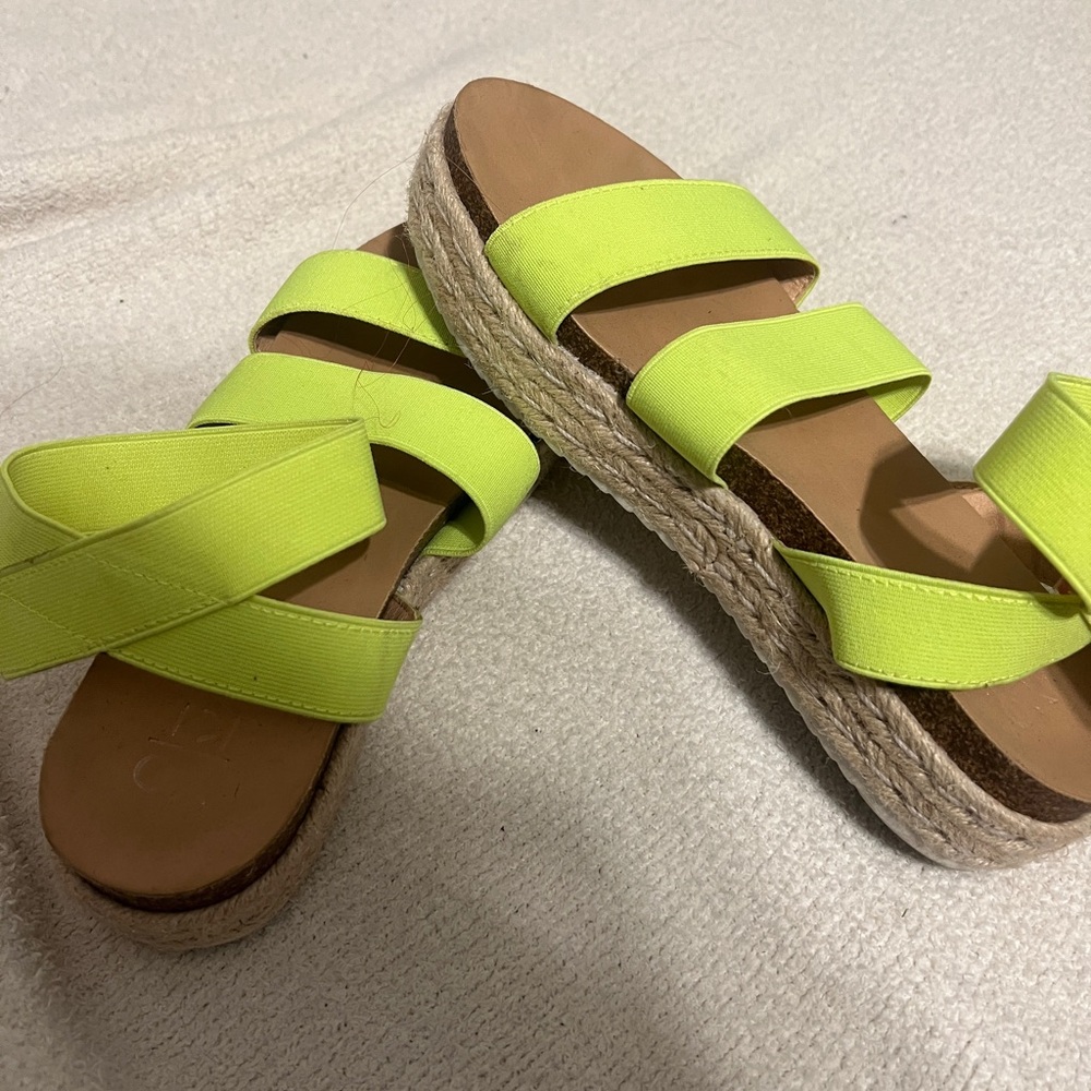 NEON ESPADRILLE SANDALS